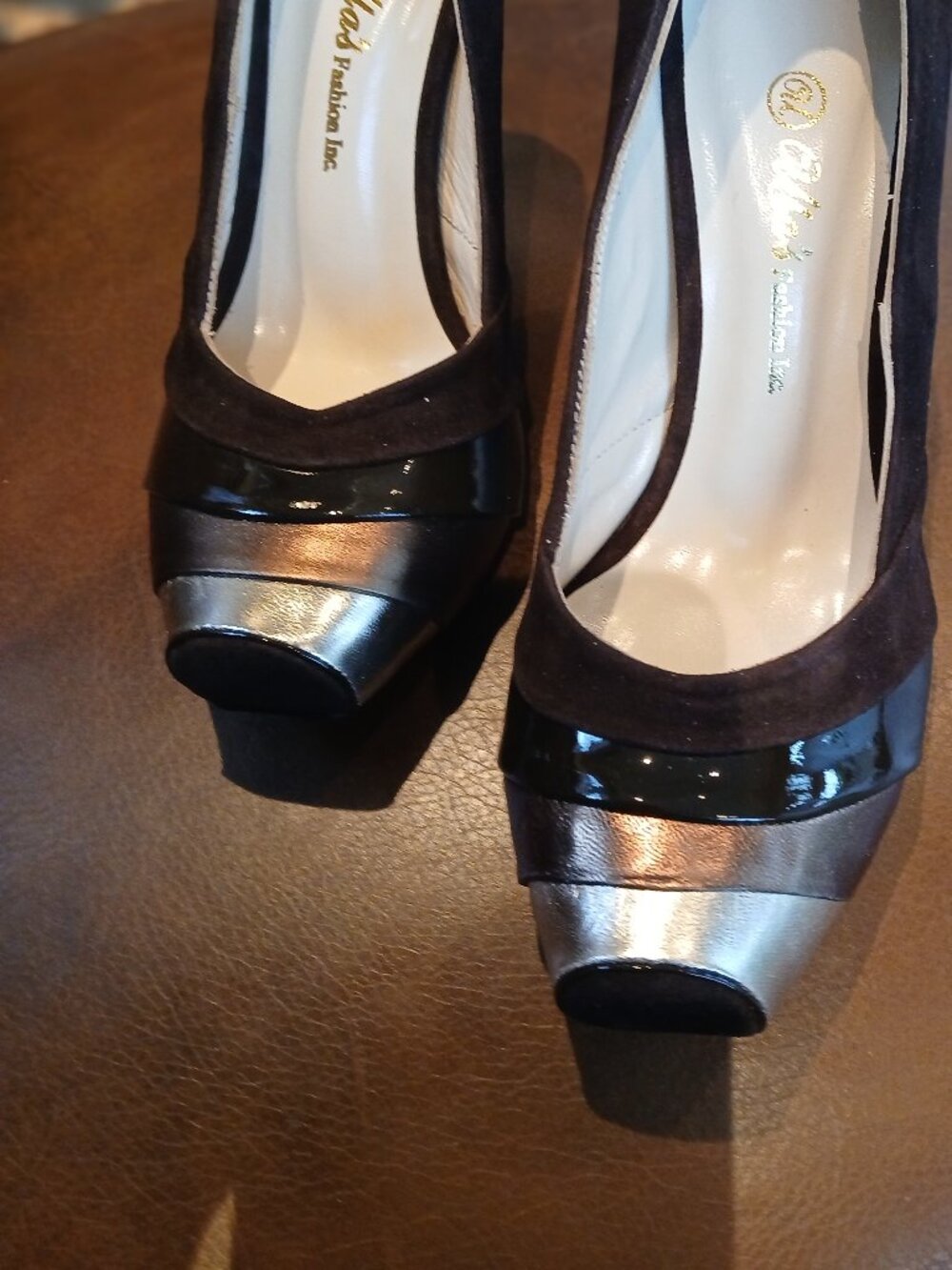 Warm brown suede leather pumps. New and unworn.